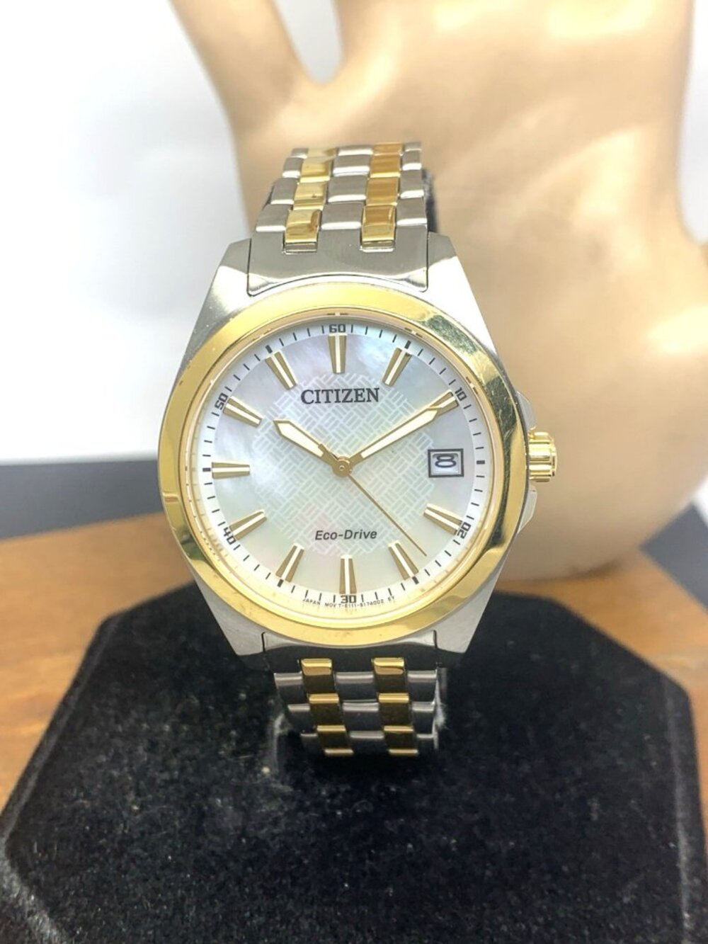 Citizen Women's Watch EO1224-54D Eco Drive Mother of Pearl Dial Two Tone Steel